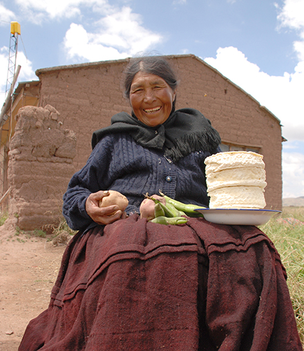 Germana with some of the fruits of her labor. Germana with some of the fruits of her labor.