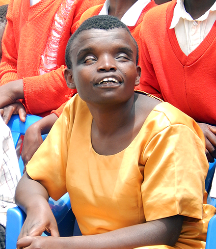 Wema Kingimbwiti sang Wema leads a disabled group in her community.