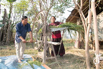 Basmati and her husband work together to achieve their dreams. Basmati and her husband work together to achieve their dreams.