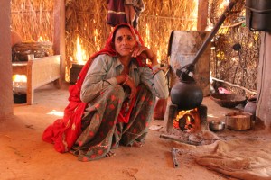 Moti Meena in her kitchen.